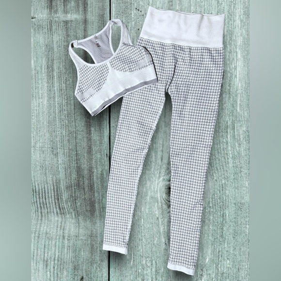 Varley Perkins Seamless Houndstooth athleisure SET xxs/xs - Picture 4 of 10